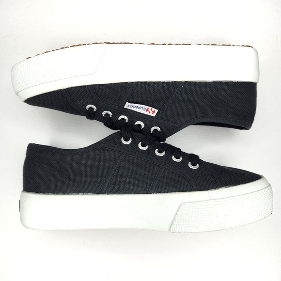 Superga Black Canvas Classoc Low Sneaker 6.5 - Picture 6 of 8